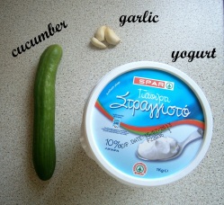 Cucumber, yogurt and garlic